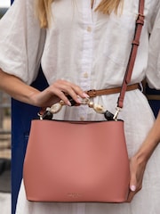 Luella Grey Pink Christina Cross-Body Tote Bag - Image 2 of 6