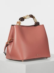 Luella Grey Pink Christina Cross-Body Tote Bag - Image 5 of 6