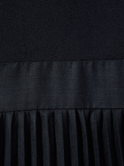 Reiss Navy Marnie Knit Hybrid Midi Dress - Image 5 of 5