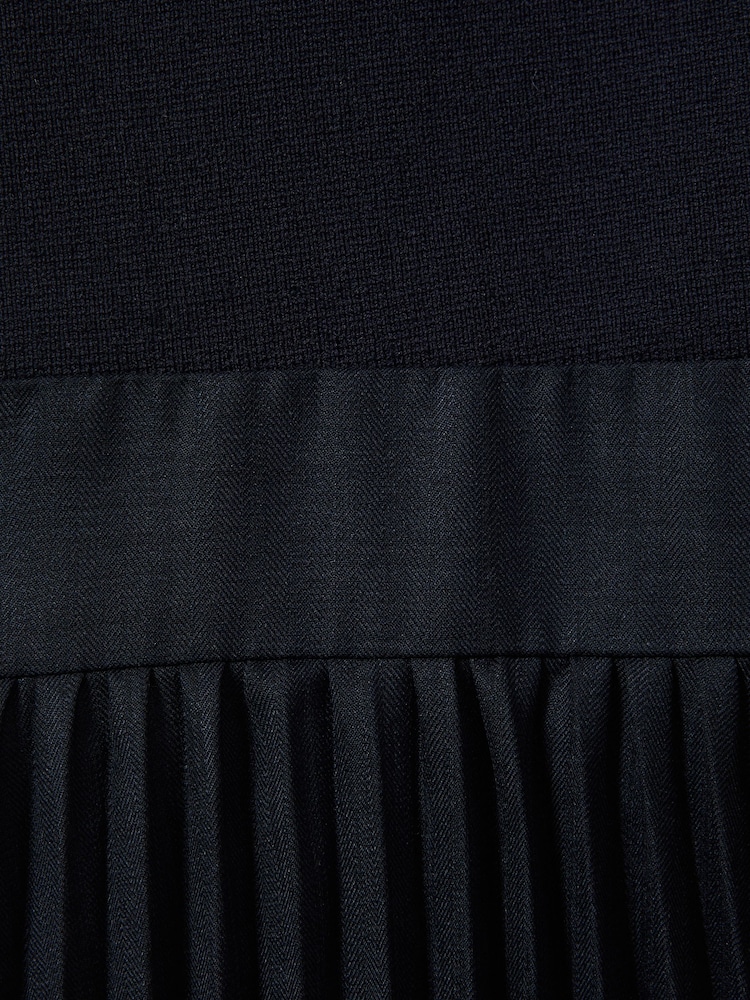 Reiss Navy Marnie Knit Hybrid Midi Dress - Image 5 of 5