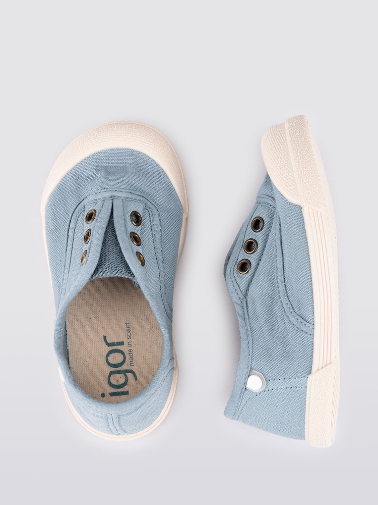 תכול - Igor Lona Canvas Plimsolls Shoes - Image 3 of 5