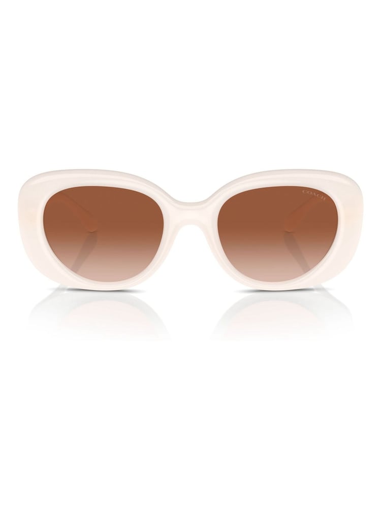 COACH Hc8391U Oval White Sunglasses - Image 1 of 5