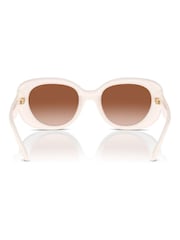COACH Hc8391U Oval White Sunglasses - Image 3 of 5