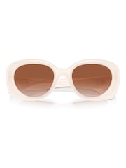 COACH Hc8391U Oval White Sunglasses - Image 4 of 5