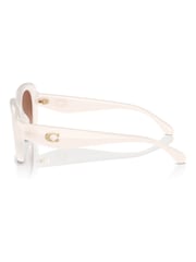 COACH Hc8391U Oval White Sunglasses - Image 5 of 5