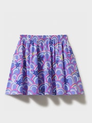 Crew Clothing Red Printed 100% Cotton Jersey Skirt - Image 2 of 4