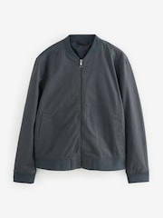 Navy Blue Cotton Stretch Bomber Jacket - Image 7 of 10