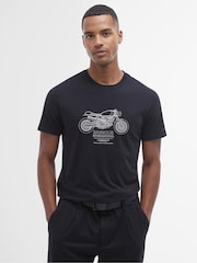 Barbour® International Morley Bike Graphic 100% Cotton T-Shirt - Image 1 of 5