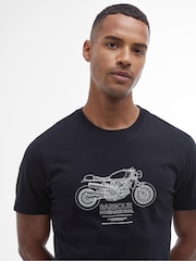 Barbour® International Morley Bike Graphic 100% Cotton T-Shirt - Image 4 of 5