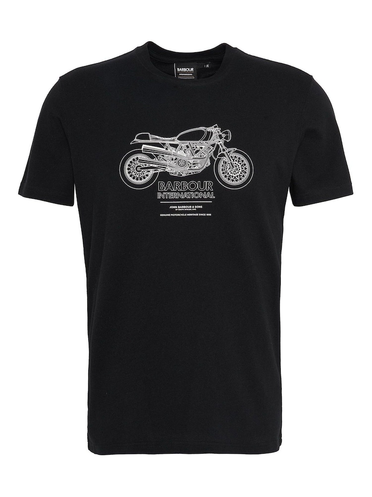 Barbour® International Morley Bike Graphic 100% Cotton T-Shirt - Image 5 of 5