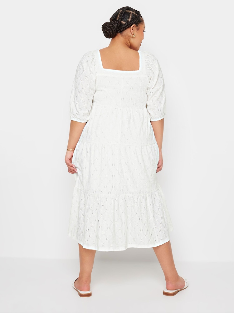 chinese dress ladies Standards & Practices Women's Plus Size Button Front Shirt Dress with Cuffed Balloon Sleeves