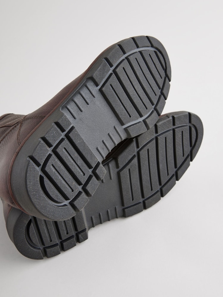 Brown Leather Pull On Boots - Image 6 of 6