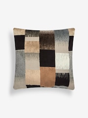 Black/White Cut Velvet Retro Etch 43 x 43cm Cushion - Image 3 of 4