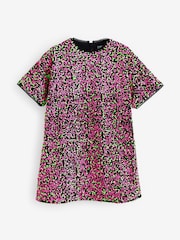 Pink/Green Velour Sequin Party Dress (3-16yrs) - Image 5 of 7