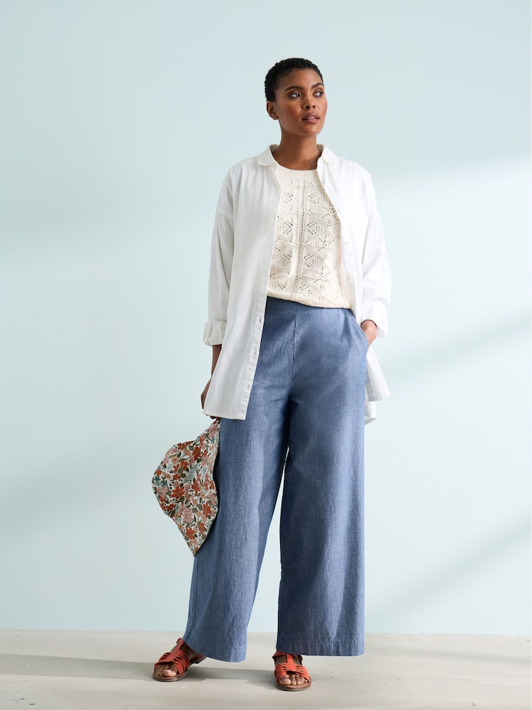 Seasalt Cornwall Blue Calluna Trousers - Image 2 of 9 Seasalt Cornwall Blue Calluna Trousers - Image 2 of 9