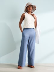 Seasalt Cornwall Blue Calluna Trousers - Image 3 of 9