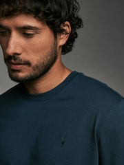 Charcoal/Blue/Green/Neutral Long Sleeve 100% Cotton T-Shirts 4 Pack - Image 7 of 15