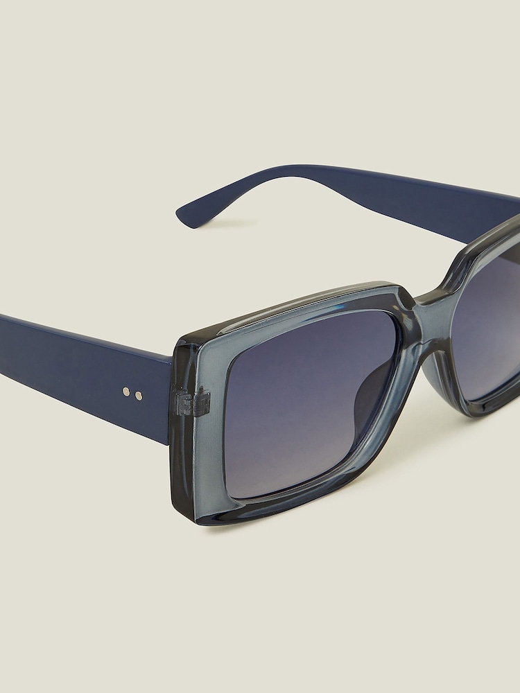 Accessorize Blue Crystal Square Frame Sunglasses - Image 3 of 3 Accessorize Blue Crystal Square Frame Sunglasses - Image 3 of 3