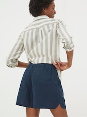 FatFace Tenby Blue Linen Shorts - Image 2 of 4