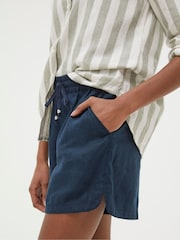 FatFace Tenby Blue Linen Shorts - Image 3 of 4