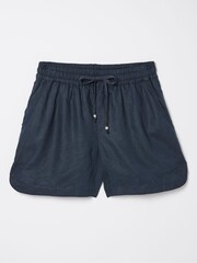 FatFace Tenby Blue Linen Shorts - Image 4 of 4