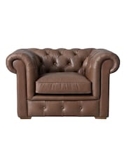Halo Brown Gainsborough Leather Chair - Image 3 of 11