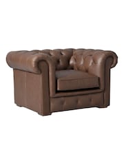 Halo Brown Gainsborough Leather Chair - Image 4 of 11