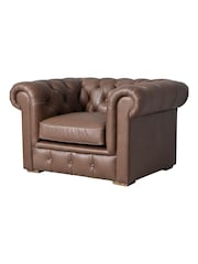 Halo Brown Gainsborough Leather Chair - Image 5 of 11
