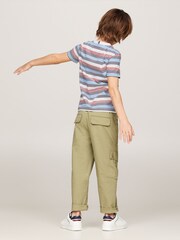 Tommy Hilfiger Corporate 100% Cotton Stripe T-Shirt - صورة 2 من 6