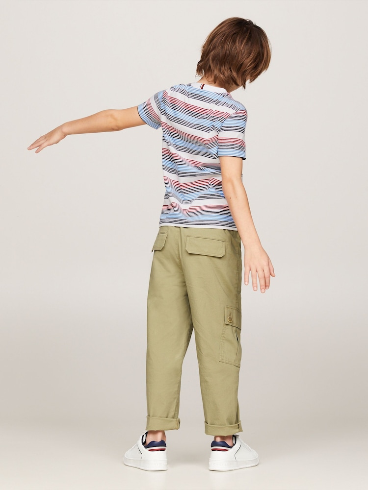 Tommy Hilfiger Corporate 100% Cotton Stripe T-Shirt - صورة 2 من 6