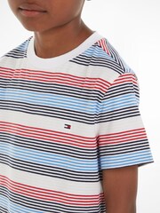 Tommy Hilfiger Corporate 100% Cotton Stripe T-Shirt - صورة 3 من 6