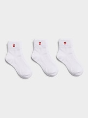 Sweaty Betty White A Essentials Mid Socks 3 Pack - Image 2 of 3
