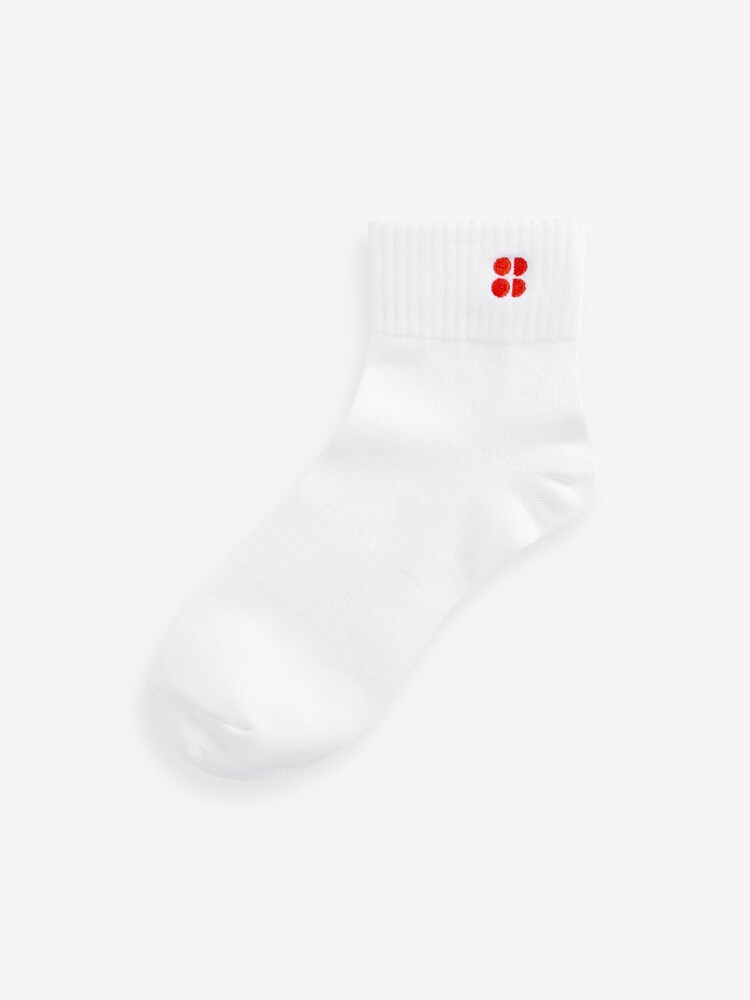 Sweaty Betty White A Essentials Mid Socks 3 Pack - Image 3 of 3