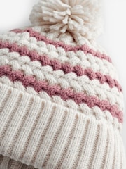 Pink Baby Pom Hat (0mths-2yrs) - Image 3 of 3