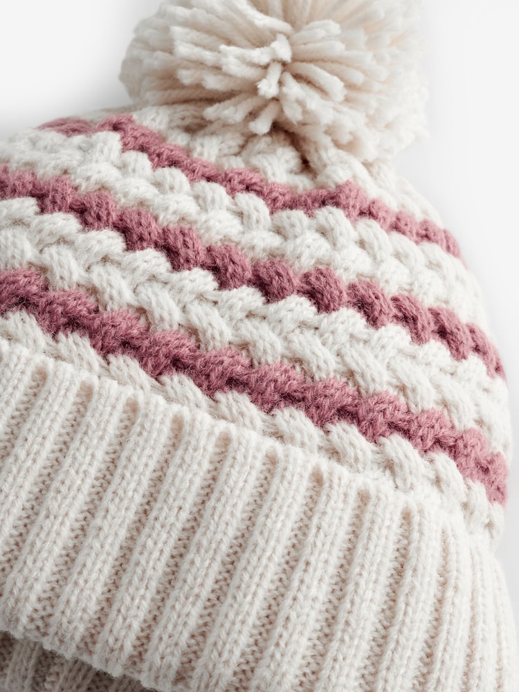 Pink Baby Pom Hat (0mths-2yrs) - Image 3 of 3