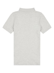 Jack Wills Grey Boys Pique 100% Cotton Polo Shirt - Image 6 of 7
