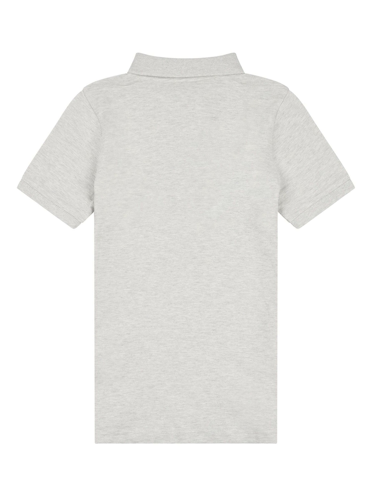 Jack Wills Grey Boys Pique 100% Cotton Polo Shirt - Image 6 of 7