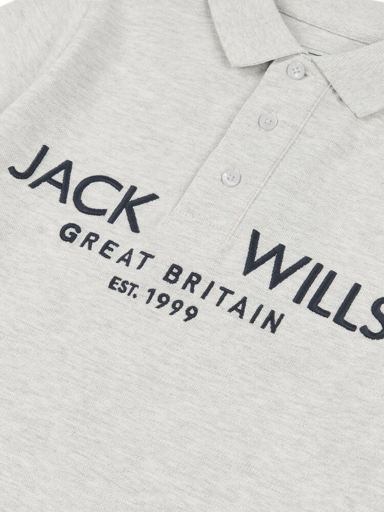 Jack Wills Grey Pique Polo Shirt - Image 7 of 7 Jack Wills Grey Pique Polo Shirt - Image 7 of 7