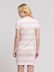 U.S. Polo Assn. Pink Womens Striped T-Shirt Dress - Image 4 of 7