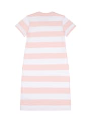 U.S. Polo Assn. Pink Womens Striped T-Shirt Dress - Image 6 of 7