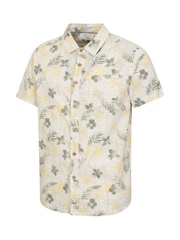 Mountain Warehouse Green 100% Cotton Tropical Printed Mens Short Sleeved Shirt - Image 4 of 5