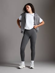 Grey/Ecru Ribbed High Waist Leggings 2 Pack - Image 2 of 8