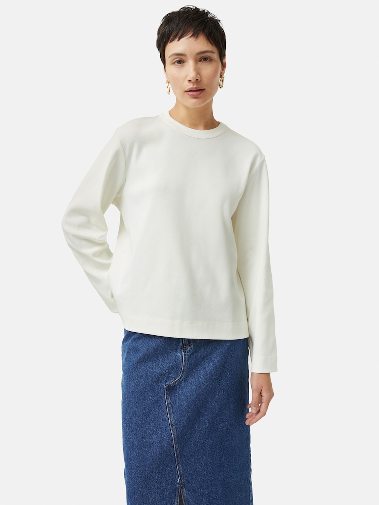 Jigsaw Heavy Cotton Sweatshirt - Image 1 of 6 Jigsaw Heavy Cotton Sweatshirt - Image 1 of 6