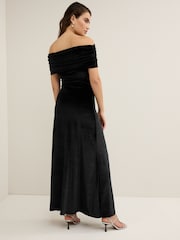 Black Bardot Velvet Maxi Dress - Image 2 of 5
