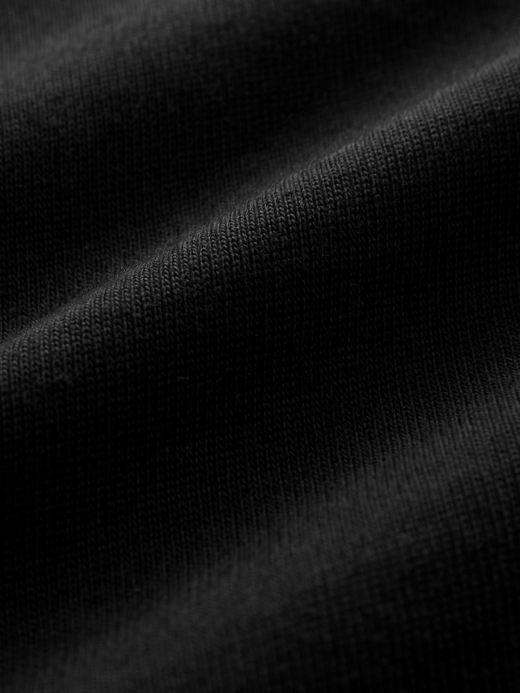 Black Relaxed Fit Long Sleeve Heavyweight 100% Cotton T-Shirt - Image 7 of 7