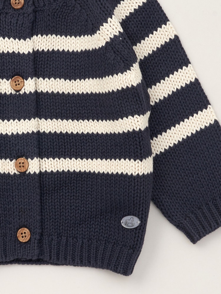 Rock-A-Bye Baby Boutique Cosy 100% Cotton Knit Cardigan - Image 2 of 3