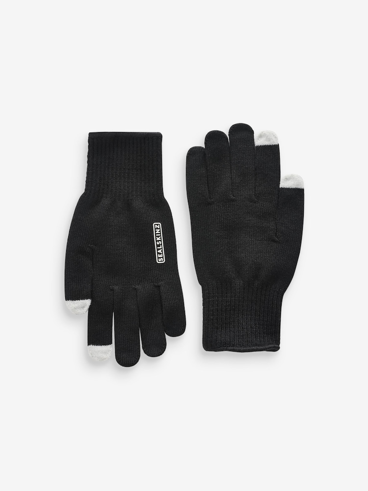 Sealskinz Hanworth Solo Merino Black Gloves - Image 1 of 4