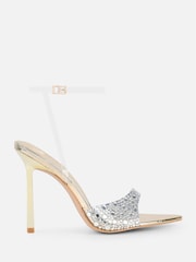 Simmi London Gold Lopezz Embellished Heeled Sandals - Image 2 of 4