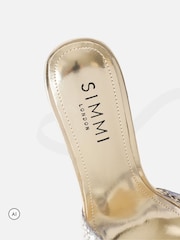 Simmi London Gold Lopezz Embellished Heeled Sandals - Image 4 of 4