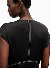 AllSaints Black Agnes Dress - Image 6 of 7